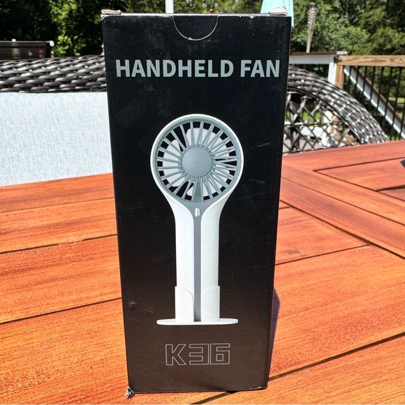 Portable Handheld Fan-Pink USB Rechargeable With Base For Desk - Picture 8 of 8